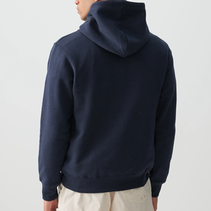 Sudadera con Capucha forrada de lana sólida para hombre con bolsillo de canguro Diseño de hombro caído Sudaderas con capucha duraderas - Product Image 5