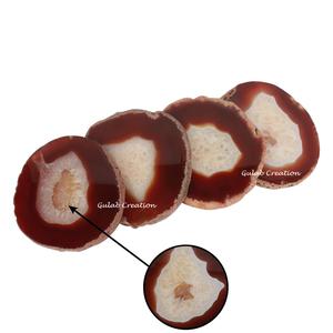 ชุดจานรองแก้วทำมือจากเรซิ่นอาเกตธรรมชาติ ลายเพ้นท์มือ หลากสีสัน สำหรับตกแต่งบ้าน สำนักงาน หรือเป็นของขวัญ - Product Image 4