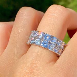 แหวนทองสไตล์ฮิปฮอป10K 14K 18K สำหรับผู้ชายสุดหรูสำหรับใส่ในห้องแล็บตัวอักษรกลมประดับเพชรทั้งตัวสำหรับงานแต่งงานเครื่องประดับเครื่องแต่งกาย - Product Image 3