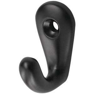 Hermeta 1-<b>Hook</b> Towel <b>Hook</b> 557 36 mm Height Black Plastic-Coated Aluminum 27 mm Projection - Product Image 1