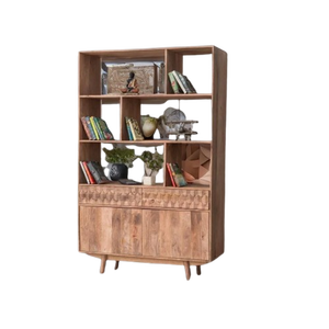 Adjustable Traditional Style Solid Wood <b>Bookshelves</b> Handmade Removable Furniture for Home Living Room and School Use - Product Image 2