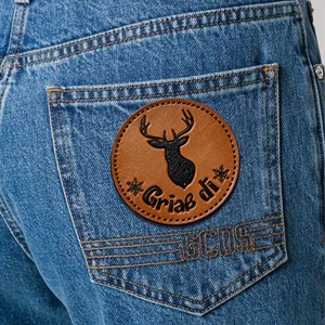 Custom PU Leather Patches <strong>Label</strong> for Clothing <strong>Jeans</strong> Manufacturer - Product Image 4