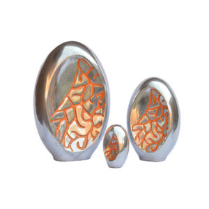 Urne de crémation en métal en aluminium de style européen de qualité d'entreprise Urne religieuse polie très brillante - Product Image 1