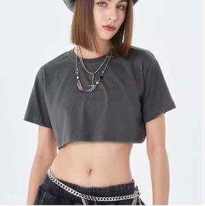 T-shirt à manches courtes pour femmes OEM Logo personnalisé Streetwear Haut tendance d'été - Product Image 3