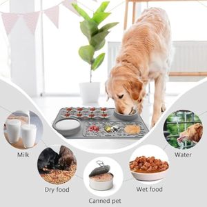 Silicone licking mat for pets stress relief <b>feeder</b> keeps dogs and <b>cats</b> engaged promotes calm feeding non slip safe and reusable - Product Image 4