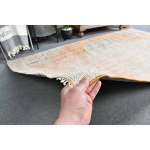 Tapis Moderne Orange Beige 4.3X7.6 pi Fait à la Main Classique Rectangle Patchwork Design Vintage Turc Laine Polyester Latex pour Vivre - Product Image 3