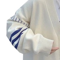 Pull cardigan en tricot épais unisexe personnalisé pour l'hiver 2025, fabrication OEM, manches longues, ample, grande taille, décontracté, appliques, basique
