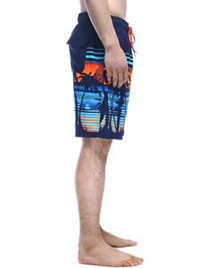 2025 nouvelle tendance d'été hommes 100% coton américain décontracté Shorts de bain 3D numérique imprimé Vintage chaud solide mi uni teint - Product Image 4