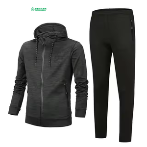 Traje de chándal de último diseño para hombres Jogging y Running Chándal Ropa deportiva Trajes de sudor Cremallera frontal Conjunto de dos piezas personalizado - Product Image 5
