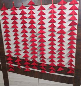 Bonne qualité nouveauté 2024 couleur rouge 4 FT décoratif feutre tissu ligne tentures pour la fête de mariage et la décoration d'événement - Product Image 4