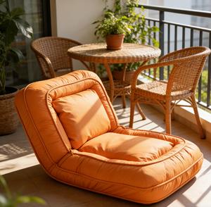 โซฟาพื้นสุดฮิต ผ้าหุ้มนุ่มสบาย ทนทาน โซฟาพักผ่อน โซฟาสำหรับระเบียง ห้องทำงาน ห้องนั่งเล่น หน้าต่างบานใหญ่ - Product Image 5