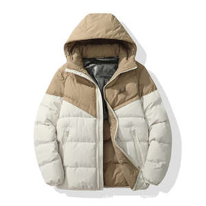 Chaqueta Bomber de Invierno para Hombre, Nueva, Moderna, Impermeable, Cómoda, Informal, Holgada, con Capucha Desmontable, Frente con Cierre, OEM - Product Image 1