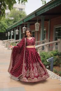 Designer <b>Indian</b> & <b>Pakistani</b> <b>Clothing</b> Low Price Bridal Lehnga Choli with Dupatta for Women for Wedding & Girls' Party Wear - Product Image 5