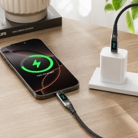 Kabel Data 1.2M/2M Tampilan Nomor PD3.1 240W USB C 5A Pengisian Cepat Tembaga Murni Nilon Terjalin iPhone 16 15 Pro Kamera