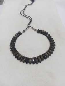 Collar de babero de obsidiana negra natural de alta calidad, collar de Cleopatra, collar egipcio de Cleopatra, joyería de playa elegante - Product Image 6