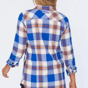 Jersey de franela sólido clásico para mujer, camisa suave y cómoda con botones en la parte delantera, ropa informal, otoño 100% de algodón - Product Image 5