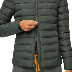 Veste matelassée à bulles pour femme, couleur vert foncé, design personnalisé 2025, tissu imperméable matelassé, manches longues, coupe ajustée, respirante - Product Image 5