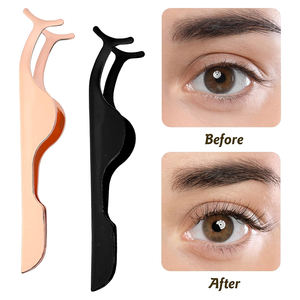 Pince à cils de qualité supérieure 4.13 pouces en acier inoxydable applicateur de cils pince à épiler avec papier personnalisé enduit - Product Image 3