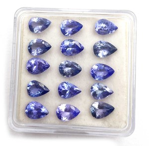 ลูกแพร์ tanzanite ธรรมชาติคุณภาพสูง3-8มม. สีฟ้าและสีขาวสำหรับการทำเครื่องประดับได้รับการรับรองจาก IGI - Product Image 3