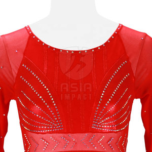 ชุดลีโอตาร์ดยิมนาสติกคุณภาพสูงสำหรับผู้หญิง เหมาะสำหรับการแสดงและการฝึกซ้อม ผลิตจากผ้าระบายอากาศได้ดี ใช้สำหรับยิมนาสติกและการเต้น - Product Image 4