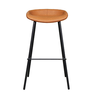 Taburete de Bar de Diseño Contemporáneo de Alta Calidad en Cuero PU con Patas de Hierro con Recubrimiento en Polvo para Uso en Pub o Gimnasio-GAK39PU - Product Image 2