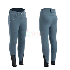 Leggings d'équitation pour femmes avec genouillères et grip intégral, jodhpurs et culottes d'équitation, imperméables, coupe-vent, en spandex/polyester - Product Image 4