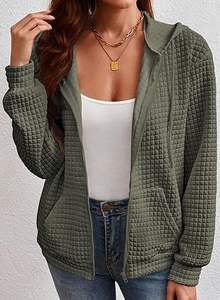 เสื้อมีฮู้ดผ้าคอตตอนแบบมีซิปสำหรับสตรีทแวร์ผ้าคอตตอนพิมพ์ลาย400 GSM - Product Image 4