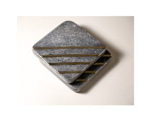 Haute qualité maison Bar décoration marbre hexagone en forme de laiton ardoise sous-verres à manger fête décorative personnalisée pour la vente - Product Image 3