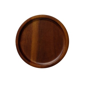 Top Arrivage Élégant Fini Bois Naturel Décoratif Antique Chargeur Plaque À La Main Ronde Pure Couleur Bois Chargeur Plaques - Product Image 5