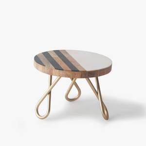 Birthday Party Decoration Customized Size Cake Stands Rounded Wooden Cake Stand With Marble Top Multi-functional Cake Stands - Product Image 4