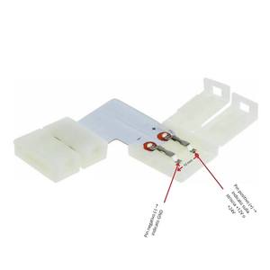 Optonica 6620 ad angolo retto accessorio connettore per 5050 10mm 2 Pin striscia LED - Product Image 2