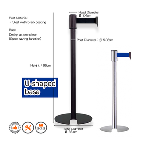 Système de contrôle de file d'attente gris PB6013 de haute qualité adapté à la colonne de zone d'attente et à la ceinture de sécurité rétractable - Product Image 5