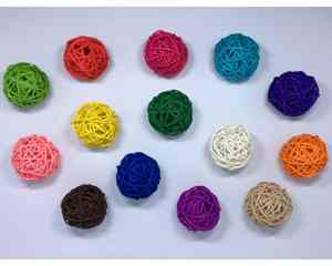 Bola de mimbre hecha a mano con acabado de material natural Bola de mimbre adecuada para manualidades DIY fiesta o tienda decoración exportación a granel - Product Image 3