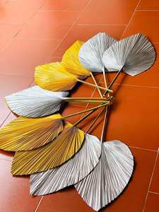 Meilleures ventes de feuilles de palmier séchées, décoration murale en feuille de palmier naturelle, décoration de mariage pour l'exportation - Product Image 4