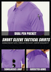 Cómodo para camiseta Polo con piqué de algodón transpirable silueta inteligente y patrón sólido con estilo llamativo - Product Image 5