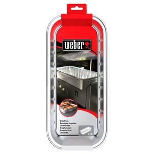 Lot de 10 plateaux jetables Weber 6498 28x12.7x6.3cm en aluminium de qualité supérieure, faciles à utiliser et à jeter - Product Image 3