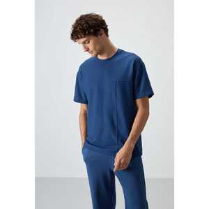 T-shirt basique pour homme Parliament, en tissu gaufré interlock texturé, coupe ample, 100% coton, style 88380 - Product Image 6