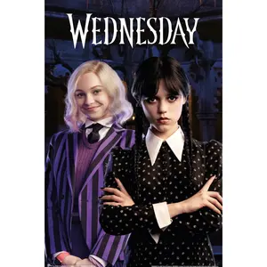 Póster moderno de Wednesday con diseño de Enid y Wednesday para decoración de pared - Product Image 1