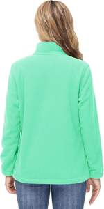 Chaqueta cálida de invierno con cremallera para mujer, forro polar suave con patrón estampado, relleno de algodón transpirable, cierre de cremallera de talla grande - Product Image 3