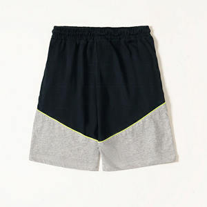 Pantalones cortos de alta calidad para hombre, malla ecológica, diseño de retazos transpirable, cintura media, cierre de cordón, Color sólido - Product Image 2