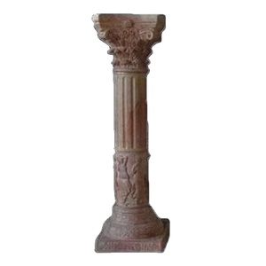 Columna de piedra tallada a mano personalizada al por mayor, diseño de pilar de mármol blanco redondo para casa, diseños de Pilar modernos - Product Image 3