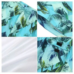 กางเกงขาสั้นชายหาดของผู้ชายกางเกงขาสั้น100% ผ้าใบโพลีเอสเตอร์พิมพ์ซับลิเมชันกางเกงขาสั้นสีพื้นแบบลำลองสำหรับฤดูร้อน - Product Image 6