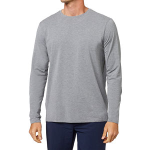 Último diseño personalizado impresión algodón manga larga Camiseta hombres liso gimnasio Slim Fit manga larga Camiseta en venta Unisex - Product Image 1