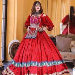 Ropa tradicional hecha a mano vestido afgano de alta calidad mejor Material afgano Vintage vestidos de mujer 0648 - Product Image 6