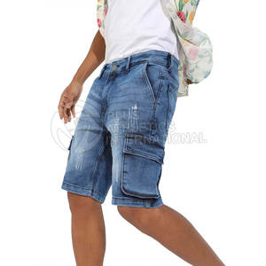 Pantalones Cortos de Mezclilla para Hombre con Corte Ajustado Moderno para Vacaciones y Atuendos Casuales, Pantalones Cortos de Mezclilla para Hombre de Estilo Clásico Hechos en Pakistán - Product Image 4