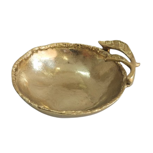 Diseño de forma frondosa, decoración de Metal para frutas secas, cuenco para servir seguro, hecho a mano, elegante diseñador, cuenco de Color dorado para Cocina - Product Image 1