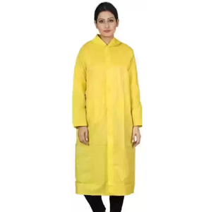 Chubasquero impermeable 100% para ropa al aire libre, ropa de lluvia Unisex, abrigo largo de invierno en Color amarillo - Product Image 1