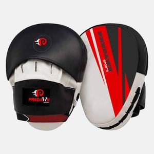 Mitaines de mise au point en cuir de vachette véritable sur mesure nouveau Design noir doux imprimé poinçonnage mitaines d'entraînement de boxe pour le sport - Product Image 1