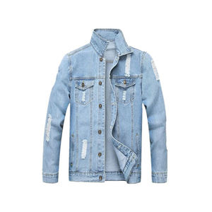 Chaquetas de mezclilla asequibles para hombres a la venta a granel, prendas de vestir exteriores de algodón duraderas, ideales para minoristas de moda o suministro de uniformes de trabajo - Product Image 1