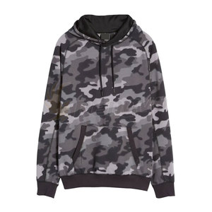 Grey Color Solid Winter <b>Men</b> Hoodie Cotton/Polyester Fleece Long Sleeve Oversize <b>Pullover</b> - Product Image 1